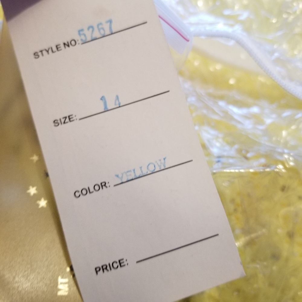 NWT Night Moves Gown sz. 14 Yellow Prom, Quince - Picture 3 of 6